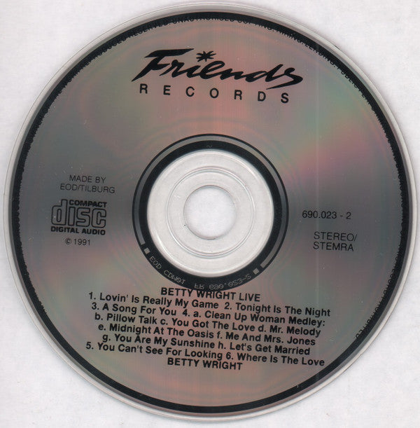 Betty Wright : Betty Wright Live (CD, Album, RE)