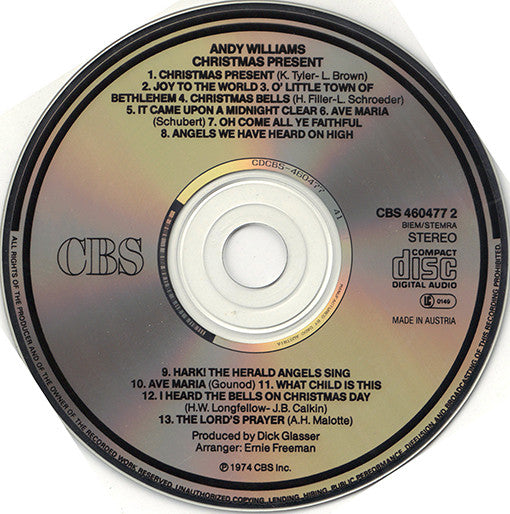 Andy Williams : Christmas Present (CD, Album, RE)