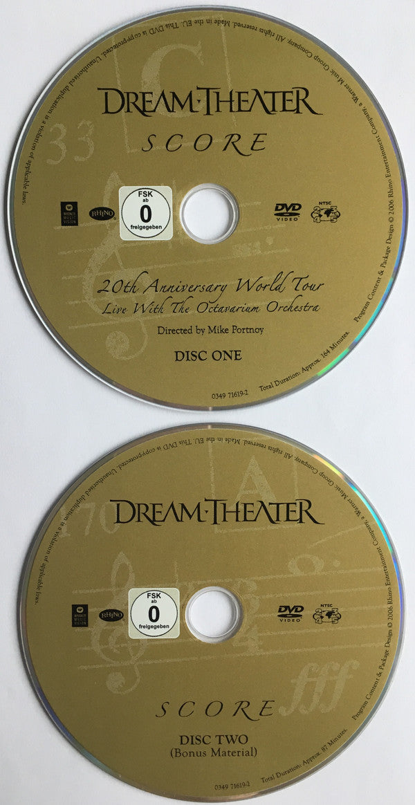 Dream Theater : Score (20th Anniversary World Tour) (2xDVD-V, Multichannel, NTSC)