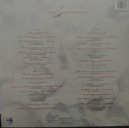 Various : The Greatest Love (2xLP, Comp, CBS)