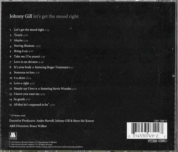 Johnny Gill : Let's Get The Mood Right (CD, Album)