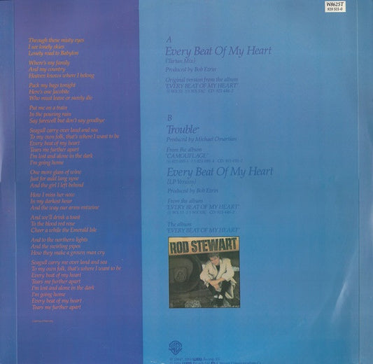 Rod Stewart : Every Beat Of My Heart (Tartan Mix) (12", Single)