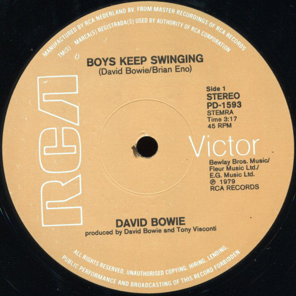 David Bowie : Boys Keep Swinging (12", Single)