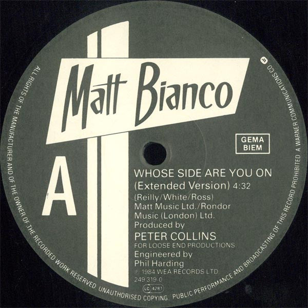 Matt Bianco : Whose Side Are You On ? (12")