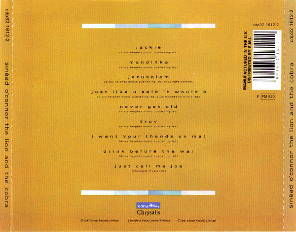Sinéad O'Connor : The Lion And The Cobra (CD, Album)