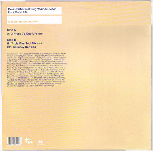 Cevin Fisher Featuring Ramona Keller : It's A Good Life (The Dub Mixes) (12")