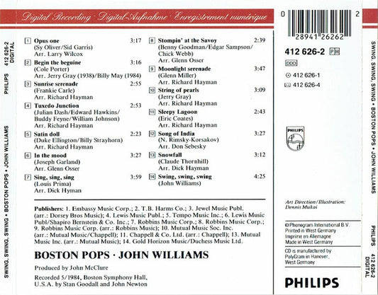 John Williams (4) & Boston Pops Orchestra : Swing, Swing, Swing (CD, Album)