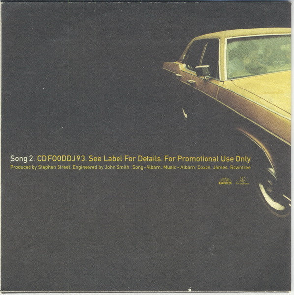 Blur : Song 2 (CD, Single, Promo, Car)