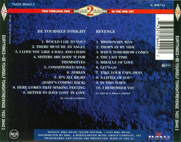 Eurythmics : Be Yourself Tonight / Revenge (CD, Album, RE + CD, Album, RE + Comp)