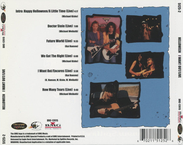 Helloween : I Want Out / Live (CD, Album, RE)