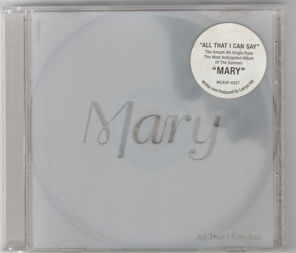 Mary J. Blige : All That I Can Say (CD, Single, Promo)