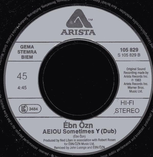 Ēbn-Ōzn : Aeiou Sometimes Y (7", Single)