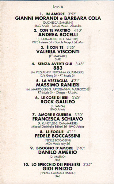 Various : Il Meglio Di Sanremo '95 (Cass, Comp)