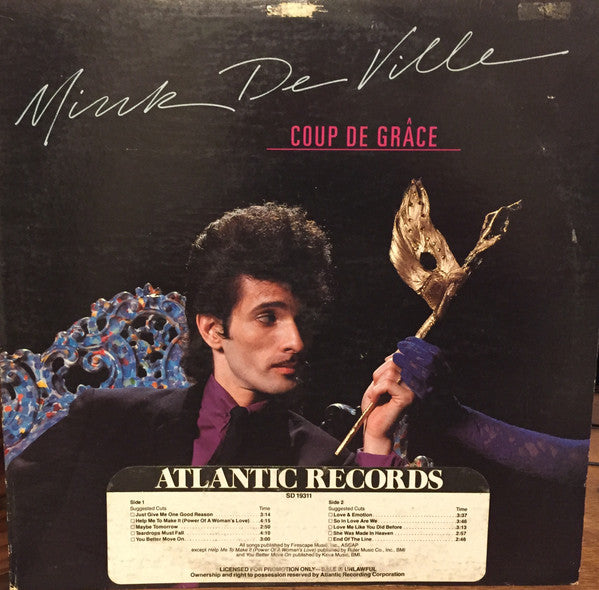 Mink DeVille : Coup De Grâce (LP, Album, SP)