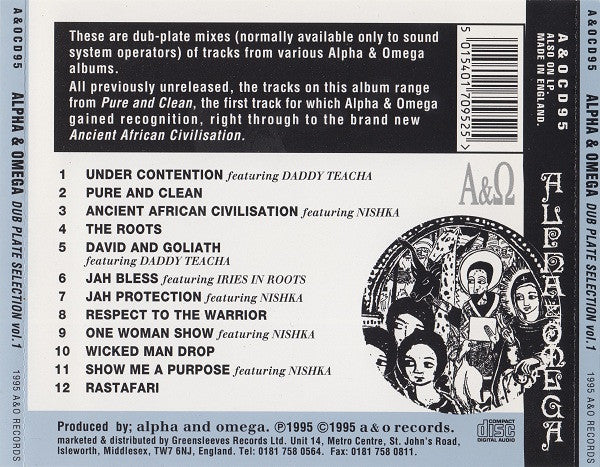 Alpha & Omega : Dub Plate Selection Vol.1 (CD, Album)