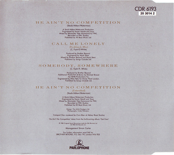 Brother Beyond : He Ain't No Competition (CD, Maxi)