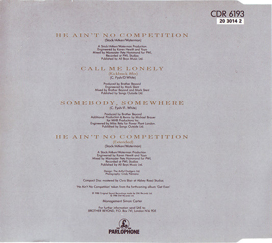 Brother Beyond : He Ain't No Competition (CD, Maxi)
