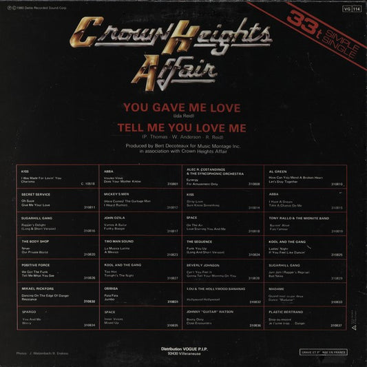 Crown Heights Affair : You Gave Me Love (12", Single)