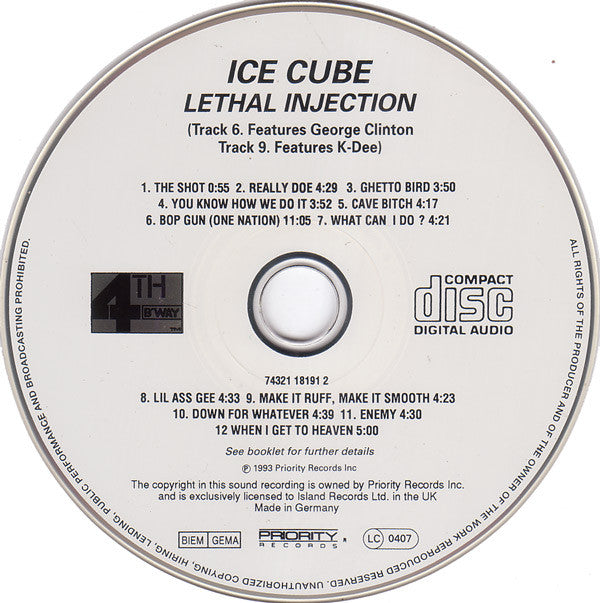 Ice Cube : Lethal Injection (CD, Album, RP)