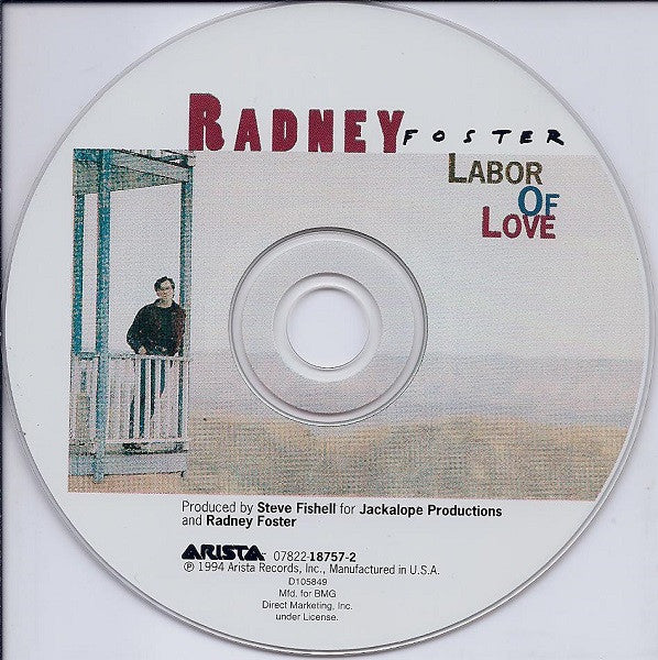 Radney Foster : Labor Of Love (CD, Album, Club)