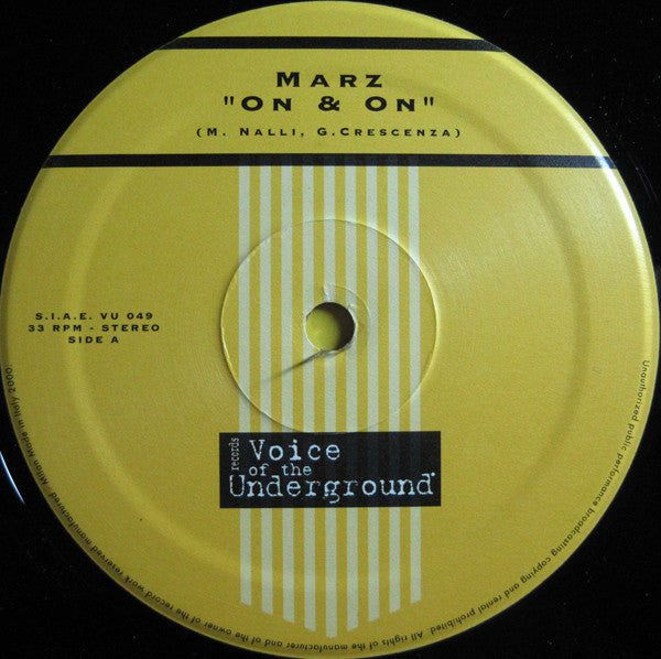 Marz : On & On (12", S/Sided)