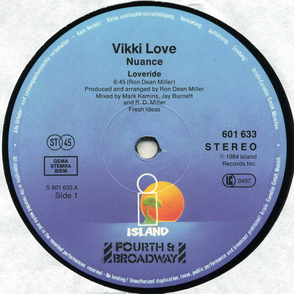 Nuance Featuring Vikki Love : Loveride (12")