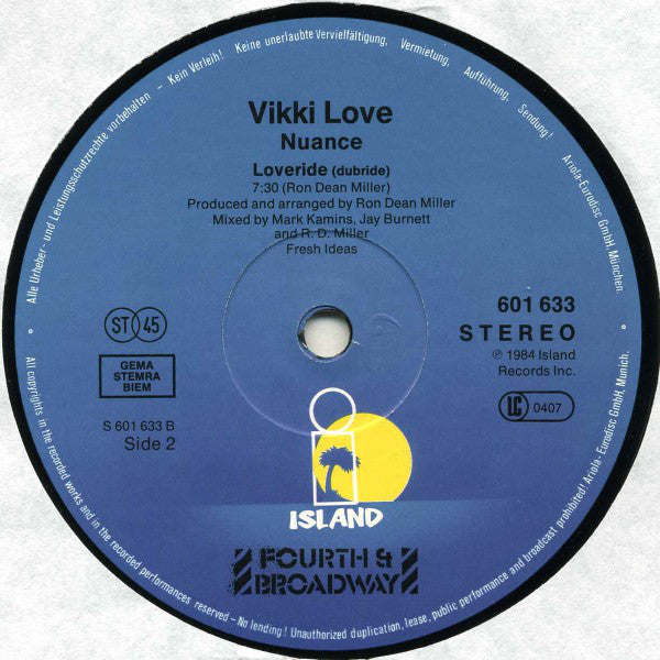 Nuance Featuring Vikki Love : Loveride (12")