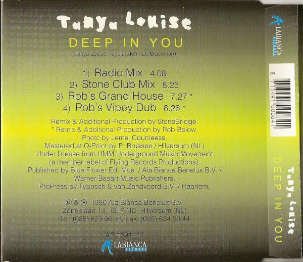 Tanya Louise : Deep In You (CD, Maxi)