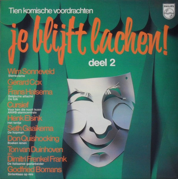 Various : Je Blijft Lachen - Deel 2 - Tien Komische Voordrachten (LP, Comp)