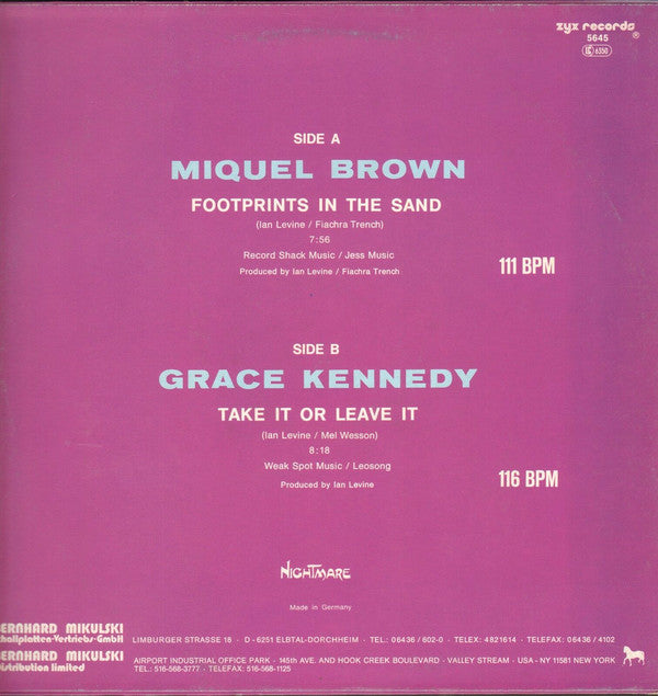 Miquel Brown / Grace Kennedy : Eurobeat Is Energy (12", Single)
