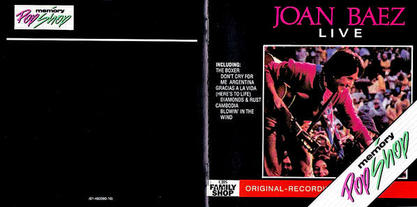 Joan Baez : Live (CD, Album, RE)