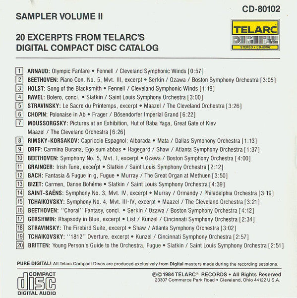 Various : Sampler Volume 2 (CD, Comp, Smplr, Mat)