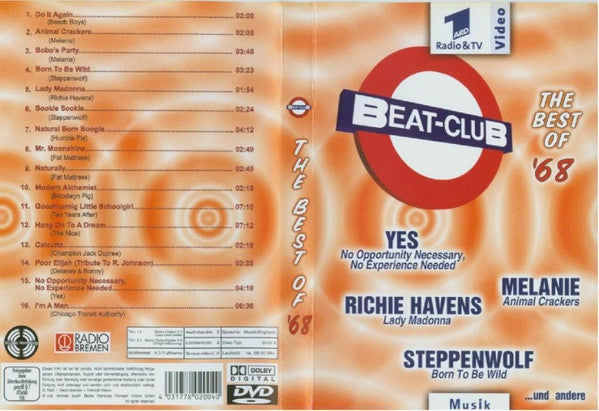 Various : Beat-Club - The Best Of '68 (DVD, Comp)