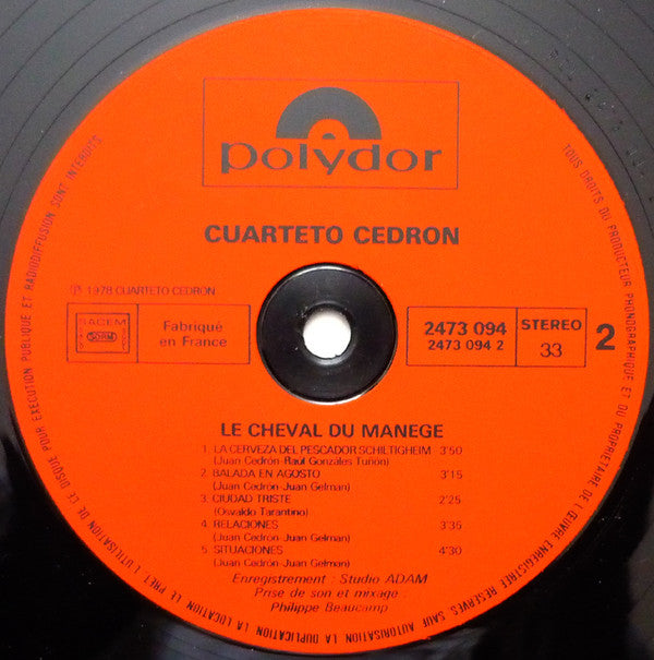 Cuarteto Cedron : Le Cheval Du Manège (LP, Album, Gat)