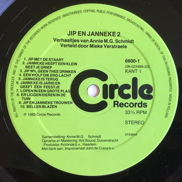 Annie M.G. Schmidt : Jip En Janneke 2 - Verhaaltjes Van Annie M.G. Schmidt (LP, Album)