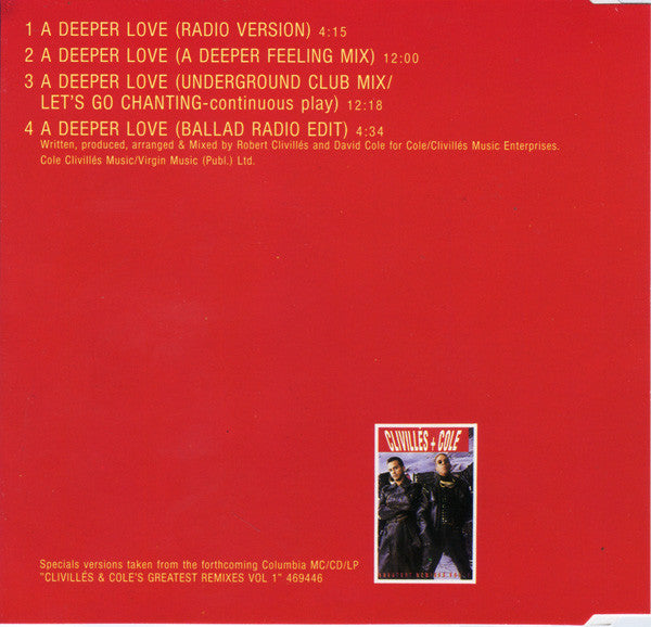 Clivillés & Cole : A Deeper Love (CD, Maxi)