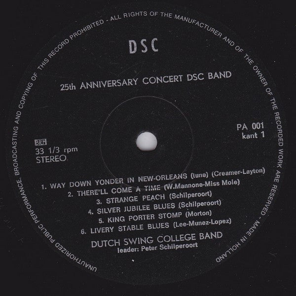 The Dutch Swing College Band : 25th Anniversary Concert (LP, Album)
