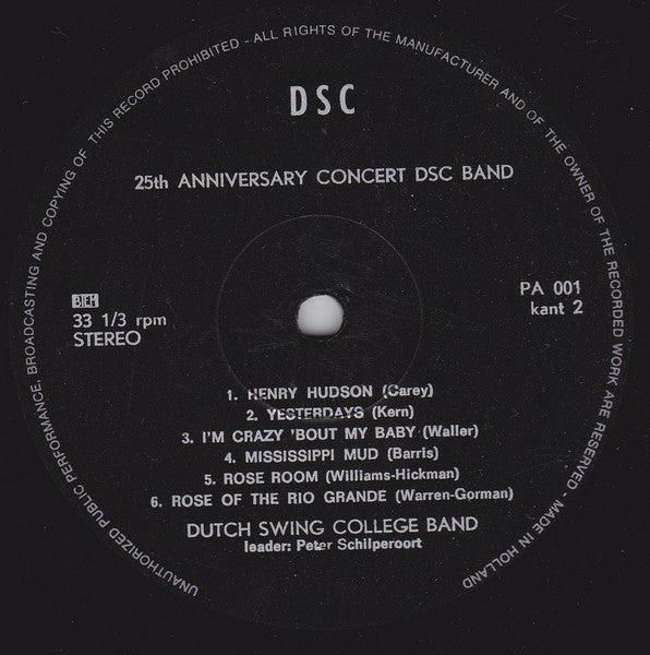 The Dutch Swing College Band : 25th Anniversary Concert (LP, Album)