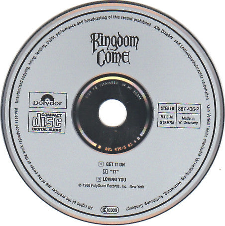 Kingdom Come (2) : Get It On (CD, Single)