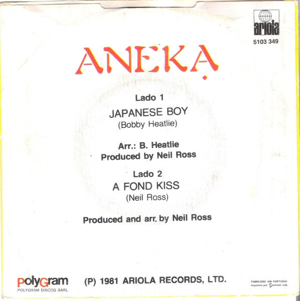 Aneka : Japanese Boy (7", Single)