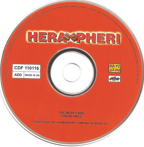 Anu Malik, Sameer : Hera Pheri (CD)