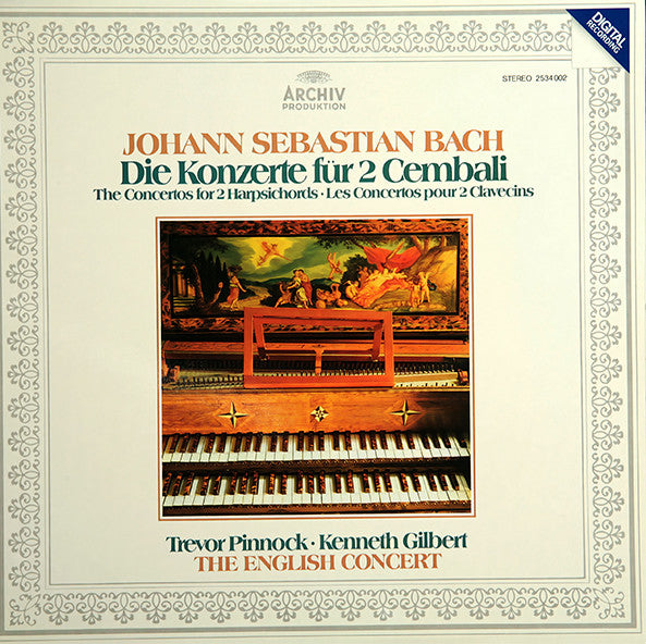 Johann Sebastian Bach, Trevor Pinnock ∙ Kenneth Gilbert, The English Concert : Die Konzerte Für 2 Cembali (LP, Gat)