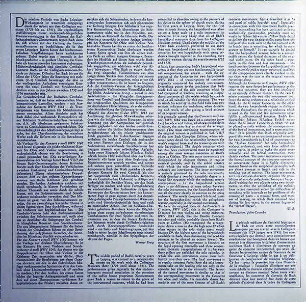 Johann Sebastian Bach, Trevor Pinnock ∙ Kenneth Gilbert, The English Concert : Die Konzerte Für 2 Cembali (LP, Gat)