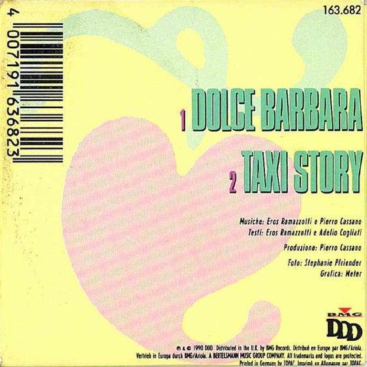 Eros Ramazzotti : Dolce Barbara (CD, Mini, Single)