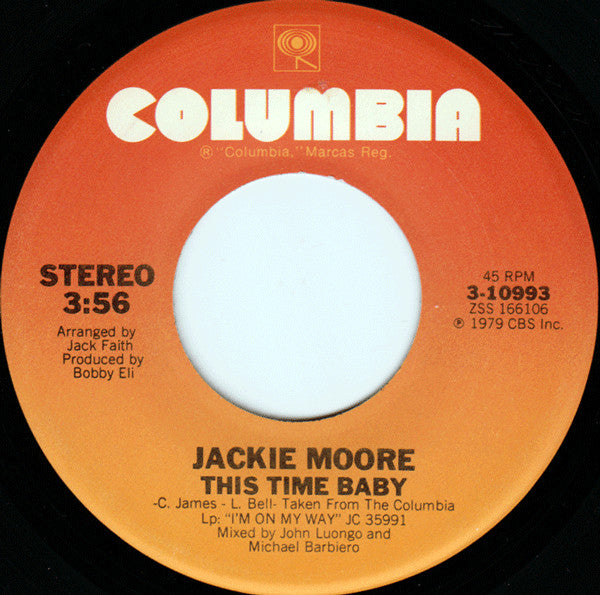 Jackie Moore : This Time Baby / Let's Go Somewhere And Make Love (7", Single)