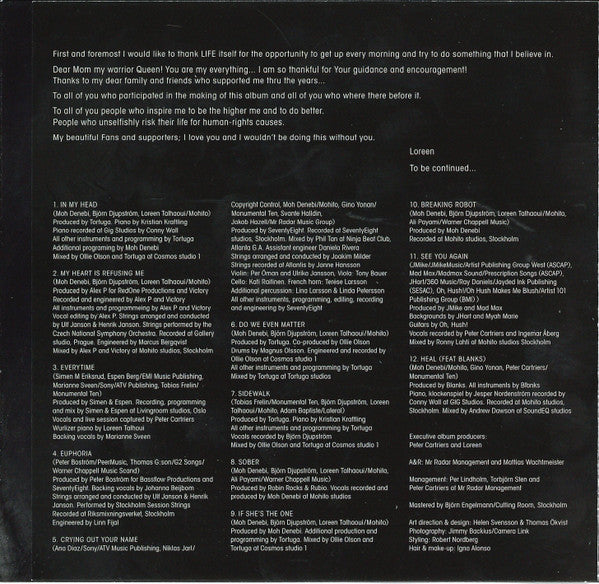 Loreen : Heal (CD, Album)