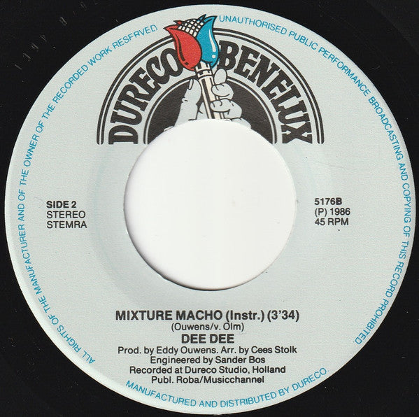 Dee Dee (13) : Mr Macho (7", Single)