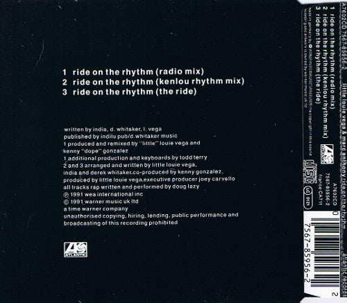 Louie Vega & Marc Anthony : Ride On The Rhythm (CD, Single)