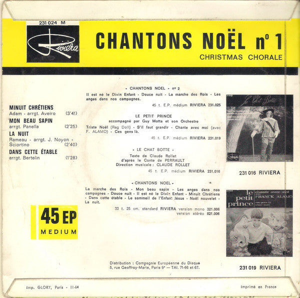 Christmas Chorale : Chantons Noël N° 1 (7", EP)