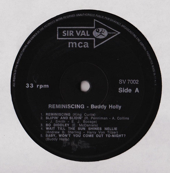 Buddy Holly : Reminiscing (LP)